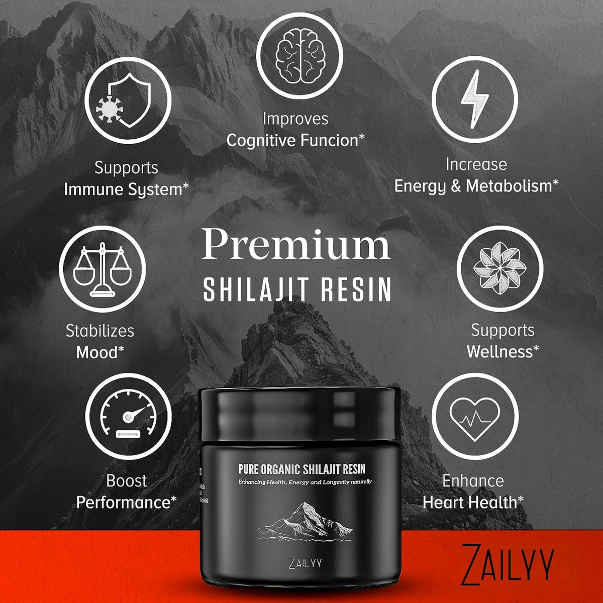 Organic Shilajit Resin | 800Mg Supply | Lab Tested | Pure Organic Himalayan Shilajit for Men & Women | Natural Energy Booster with Fulvic Acid & 85+ Trace Minerals