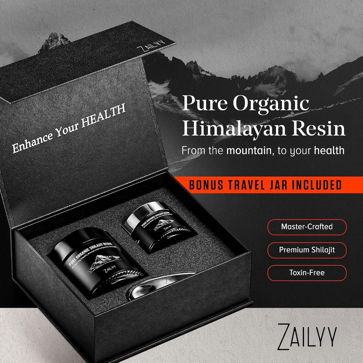 Organic Shilajit Resin | 800Mg Supply | Lab Tested | Pure Organic Himalayan Shilajit for Men & Women | Natural Energy Booster with Fulvic Acid & 85+ Trace Minerals