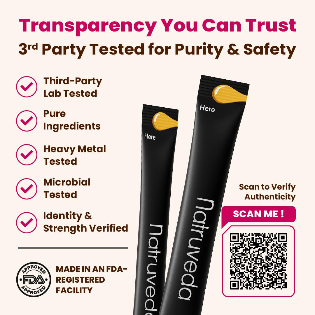 Shilajit Honey Sticks for Women, 12 Sticks – Caramel | 300 Mg Himalayan Shilajit Resin + Shatavari & 5 Ayurvedic Herbs | Lab Tested | Energy & Hormonal Balance Support