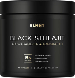 100X Strength Black Shilajit for Men W. 10% Tongkat Ali & Ashwagandha | High Potency Himalayan Shilajit Capsules, Ultra Pure Resin 60% Fulvic Acid - Male Enhancing Supplement Natural Test Booster
